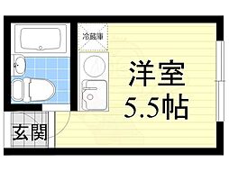 ハートイン宿院 ワンルームの間取図画像