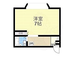 新昭和ビル 1Kの間取図画像