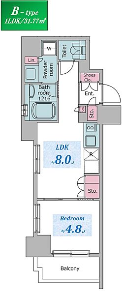 クロスレジデンス六義園 404｜東京都豊島区巣鴨１丁目(賃貸マンション1LDK・4階・31.77㎡)の写真 その2