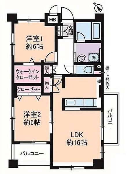 サングランパ 502｜東京都中央区月島３丁目(賃貸マンション2LDK・5階・68.03㎡)の写真 その2
