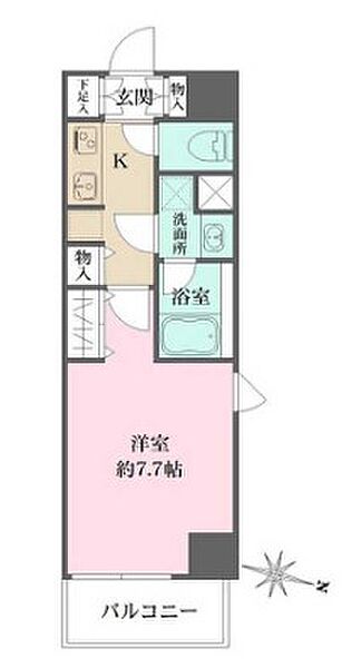 ＷＨＡＲＦ森下 501｜東京都墨田区菊川１丁目(賃貸マンション1K・5階・26.84㎡)の写真 その2