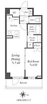 アルファプライム東陽町 906 ｜ 東京都江東区塩浜２丁目25-14（賃貸マンション1LDK・9階・35.09㎡） その2