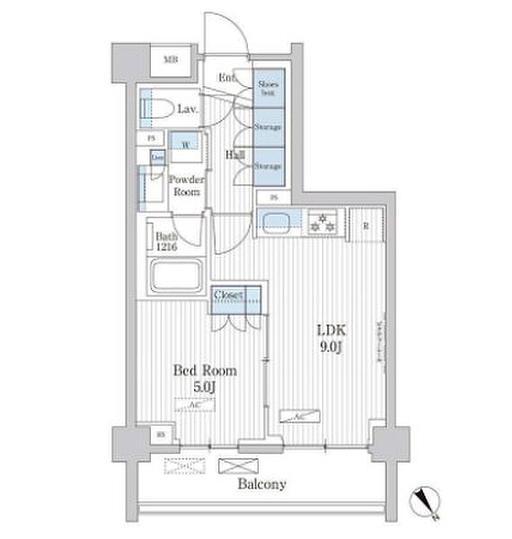 パークアクシス門前仲町テラス 336｜東京都江東区古石場２丁目(賃貸マンション1LDK・3階・36.40㎡)の写真 その2