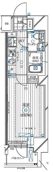 レガリス亀戸（REGALIZ亀戸） 201｜東京都江東区亀戸７丁目(賃貸マンション1K・2階・25.65㎡)の写真 その2