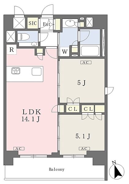 プレジリア銀座EAST 1004｜東京都中央区入船３丁目(賃貸マンション2LDK・10階・54.91㎡)の写真 その1