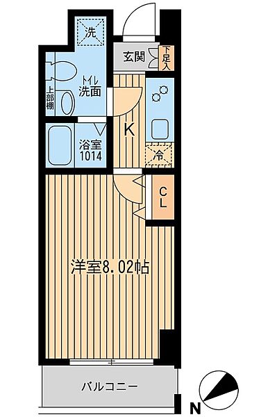 ＨＦ葛西レジデンス 804｜東京都江戸川区東葛西７丁目(賃貸マンション1K・8階・24.02㎡)の写真 その2