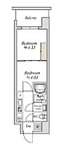 ドゥーエ両国III 202 ｜ 東京都墨田区緑１丁目2-5（賃貸マンション2K・2階・25.53㎡） その2