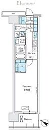 ロイヤルパークス有明 1Kの間取図画像