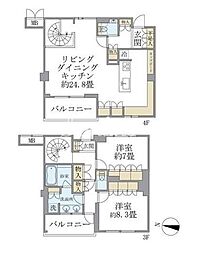 Brilliaist東雲キャナルコート 1LDKの間取図画像
