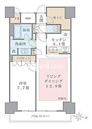 Brilliaist東雲キャナルコート 1LDKの間取図画像