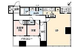 キャピタルゲートプレイスザ・タワー 2LDKの間取図画像