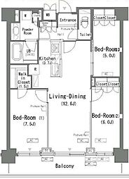 ParkAxis辰巳STAGE 3LDKの間取図画像