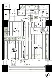 オリゾンマーレ 1SLDKの間取図画像