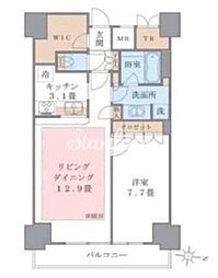 Brilliaist東雲キャナルコート 1LDKの間取図画像