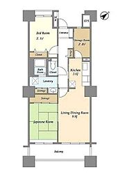晴海アーバンプラザ 2SLDKの間取図画像