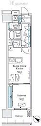 ロイヤルパークス有明 1LDKの間取図画像