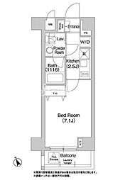 コンフォリア豊洲 1Kの間取図画像