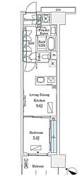 ロイヤルパークス有明 1LDKの間取図画像