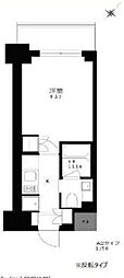 プライマル勝どき 1Kの間取図画像