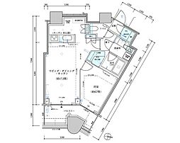 パークタワー勝どきサウス 1LDKの間取図画像