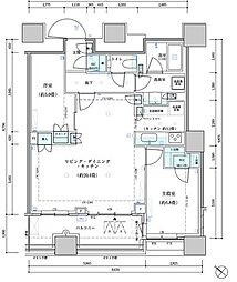 パークタワー勝どきサウス 2LDKの間取図画像
