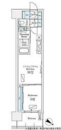 ロイヤルパークス有明 1LDKの間取図画像