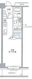 プライムアーバン豊洲 ワンルームの間取図画像