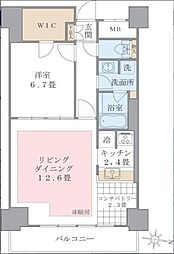 Brilliaist東雲キャナルコート 1LDKの間取図画像