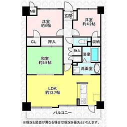 間取図画像 3LDK