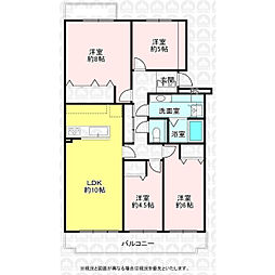 サンコーポ東所沢第2 4LDKの間取図画像