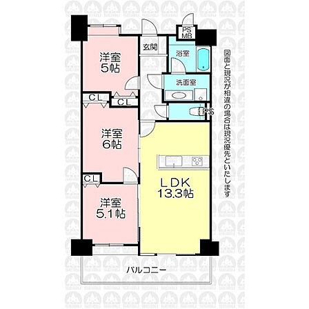 3LDK 間取り