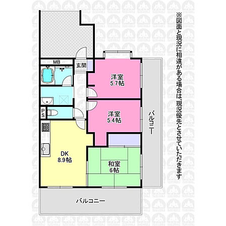 3DK 間取り