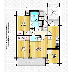 ザ・ステイツ志木幸町 3LDKの間取図画像