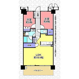 エンゼルソレスト朝霞台 2LDKの間取図画像