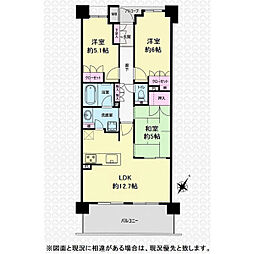 アンビシャス久米川 3LDKの間取図画像