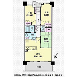アンビシャス久米川 3LDKの間取図画像