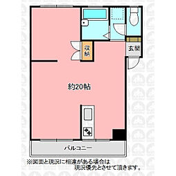 グロリアスマンション上福岡1号館 ワンルームの間取図画像