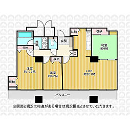 リズムタワー1 3LDKの間取図画像
