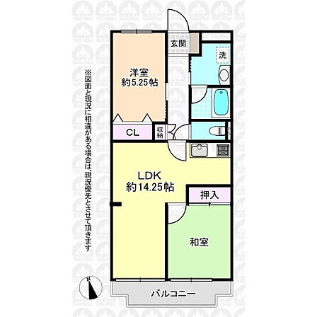 2LDK 間取り