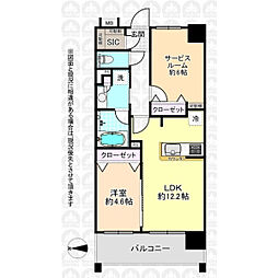 コンフォルシア国立 1SLDKの間取図画像