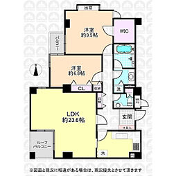 ロイヤルヴィーゼ一橋学園 2LDKの間取図画像