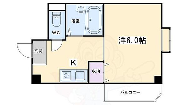 エスペランストリイ 310｜京都府京都市右京区西京極南大入町(賃貸マンション1K・3階・21.70㎡)の写真 その2