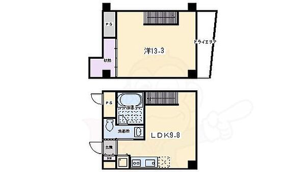 Ｇ－Ｄｅｓｉｇｎ京都西院 111｜京都府京都市中京区壬生土居ノ内町(賃貸マンション1LDK・1階・53.20㎡)の写真 その2