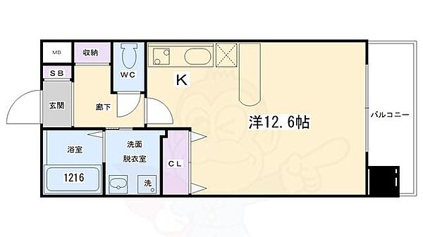 ファインエレガンスビル 803｜京都府京都市南区東九条西山王町(賃貸マンション1K・8階・32.00㎡)の写真 その2