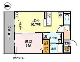 京都府京都市右京区西京極殿田町（賃貸アパート1LDK・2階・40.30㎡） その2