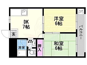 パークレットユニオン 102 ｜ 京都府京都市中京区西ノ京原町（賃貸マンション2LDK・1階・48.00㎡） その2