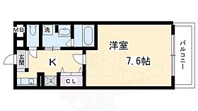 京都府京都市左京区田中東高原町（賃貸マンション1K・6階・25.95㎡） その2