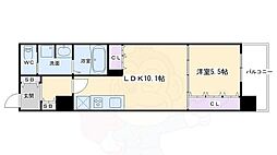 LEGAL京都二条城北 1LDKの間取図画像