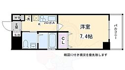 アーバンフラッツ四条西洞院 1Kの間取図画像