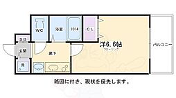 アクアプレイス京都御所ノ内 1Kの間取図画像